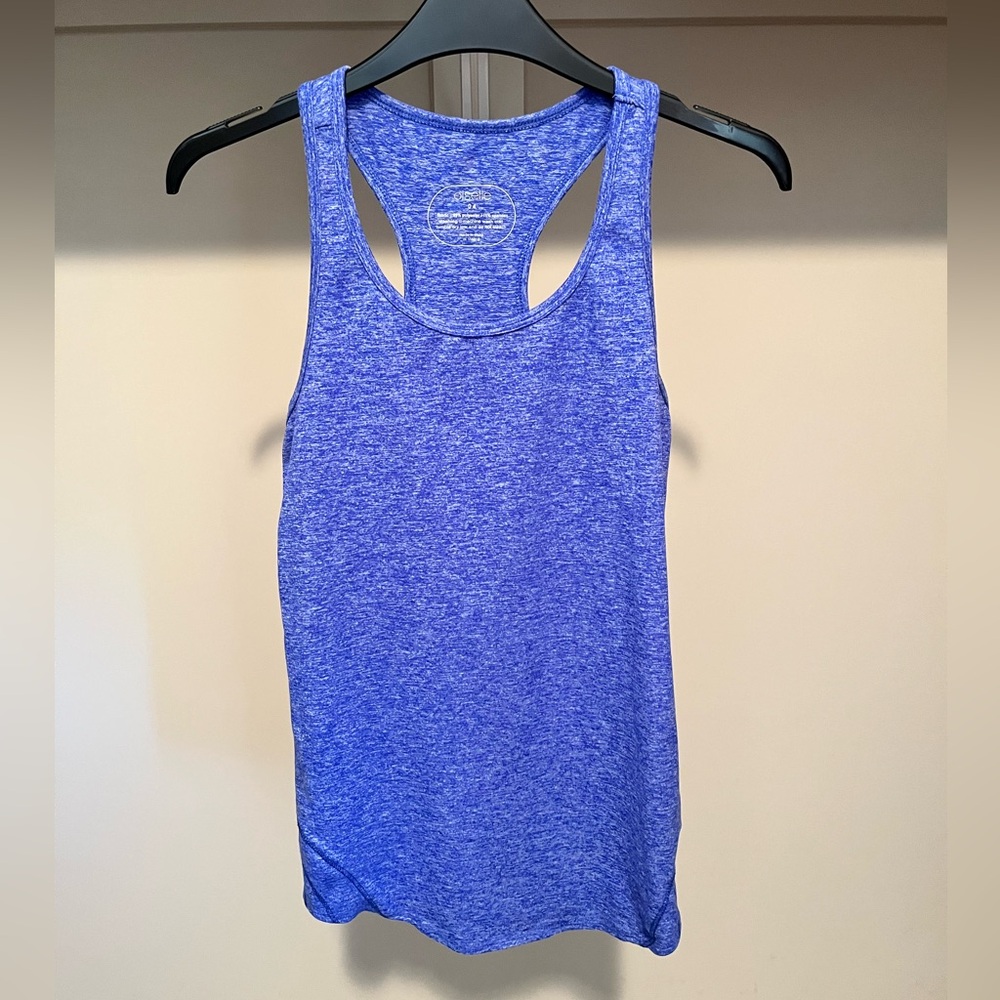 Oiselle Heathered Blue Lux Tank Top
